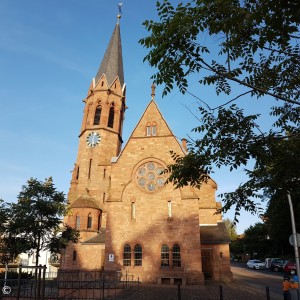 Johanneskirche vom Gemeindehaus aus